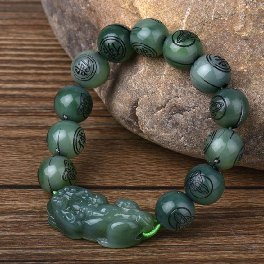 vòng tay tì hưu phong thủy 12 ly (màu xanh) | BigBuy360 - bigbuy360.vn