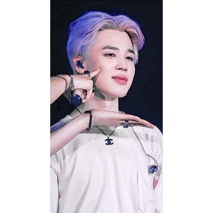 Poster dán tường trang trí phòng ngủ tranh vẽ Jimin BTS