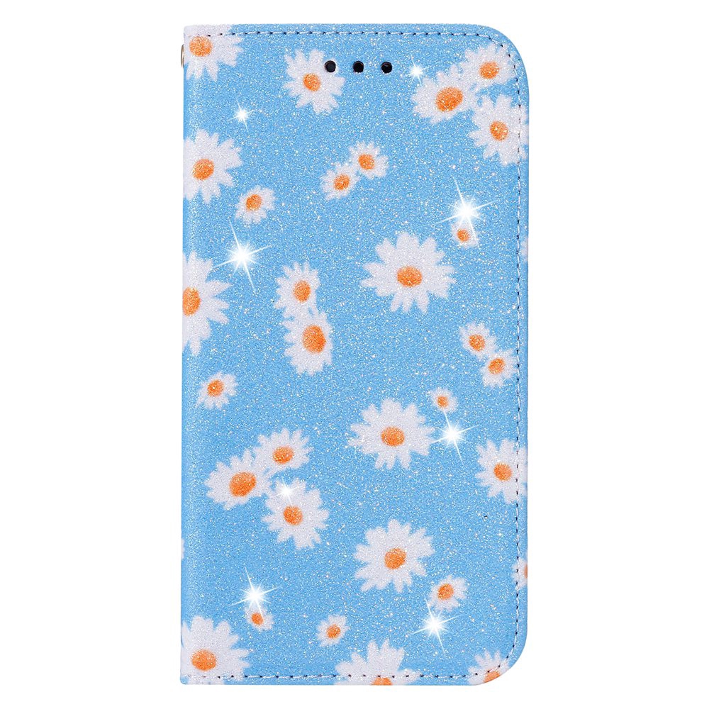 Fashion Daisies Glitter Powder Flip Cover Xiaomi Poco M2 Pro PU Leather Casing Sparkle Magnetic Wallet Case Card Holder Photo Frame