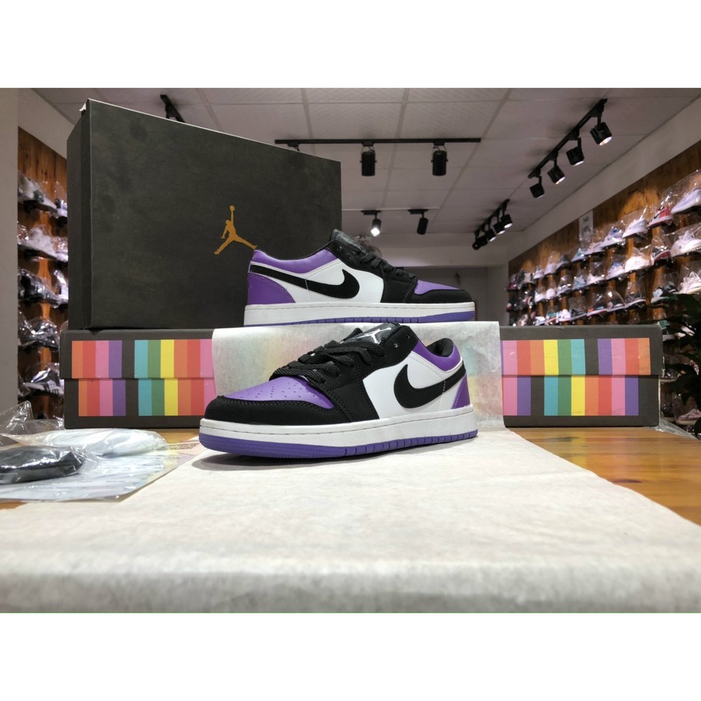 Giày Sneaker màu tím thấp cao cấp. jordan tím.