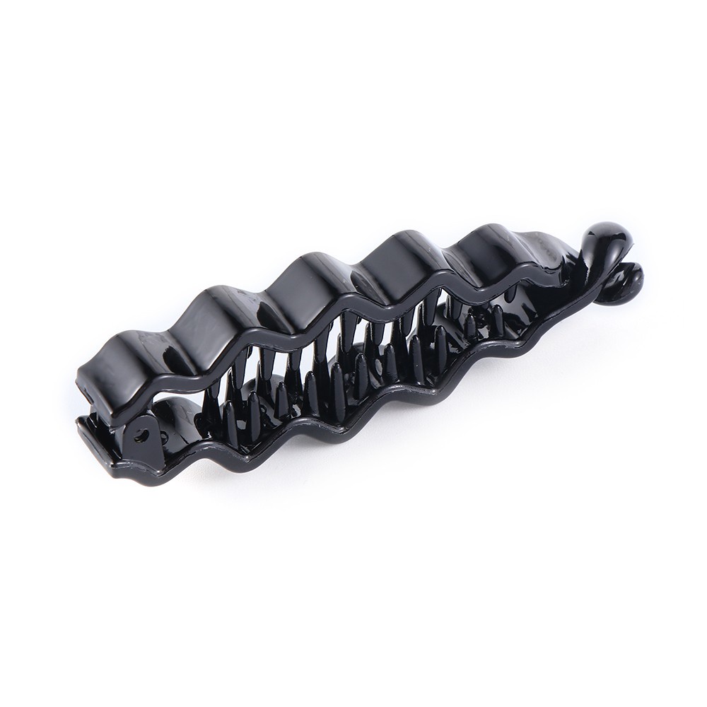 (Hàng Mới Về) Kẹp Tóc Đuôi Ngựa Bằng Nhựa Abs Màu Đen Tạo Kiểu Tóc Thời Trang Cho Nữ