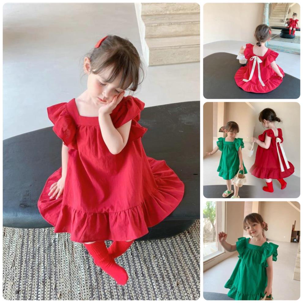 IVL85 Size90-130 (9-28kg) Đầm cho bé gái, kiểu dáng công chúa Hàng Quảng Châu Thời trang trẻ em