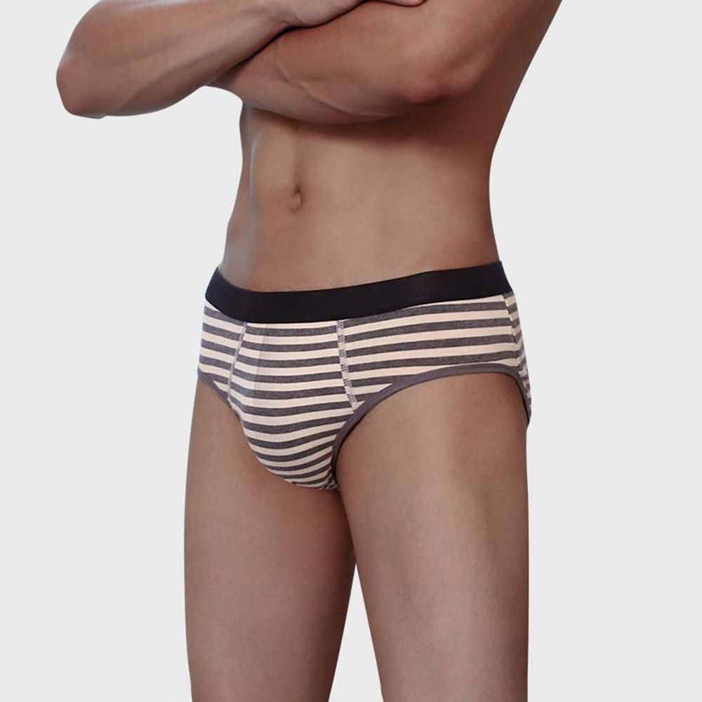 Quần lót cotton mềm mại màu trơn kẻ sọc đơn giản thoáng khí phong cách Hàn Quốc cho nam
