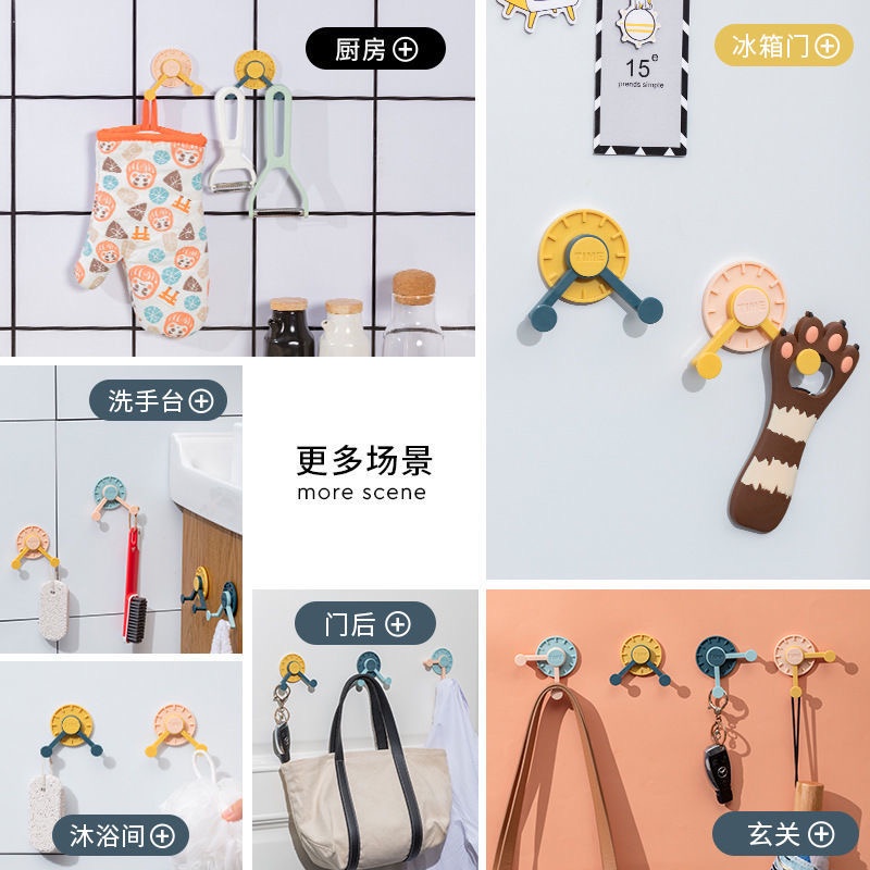 Bộ 4 Móc Treo Đồ 360 Độ Sáng Tạo Tiện Lợi° Móc Treo Quần Áo Xoay Được Tiện Lợi