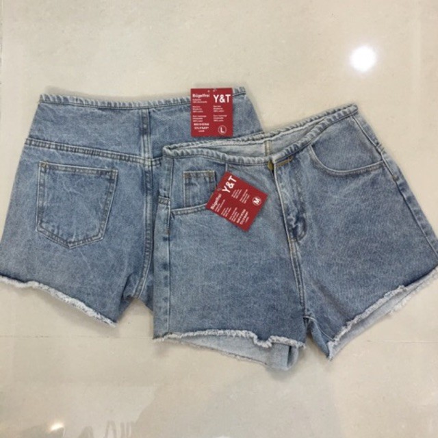 quần short jean nữ đai tròn siêu mẫu hot 2018 (hình thật) 526