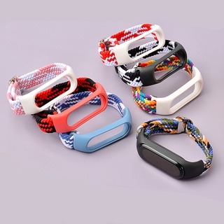 Dây đeo sợi nylon nhiều màu cho đồng hồ thông minh Xiaomi Mi Band 6 5 4 3 có thể điều chỉnh