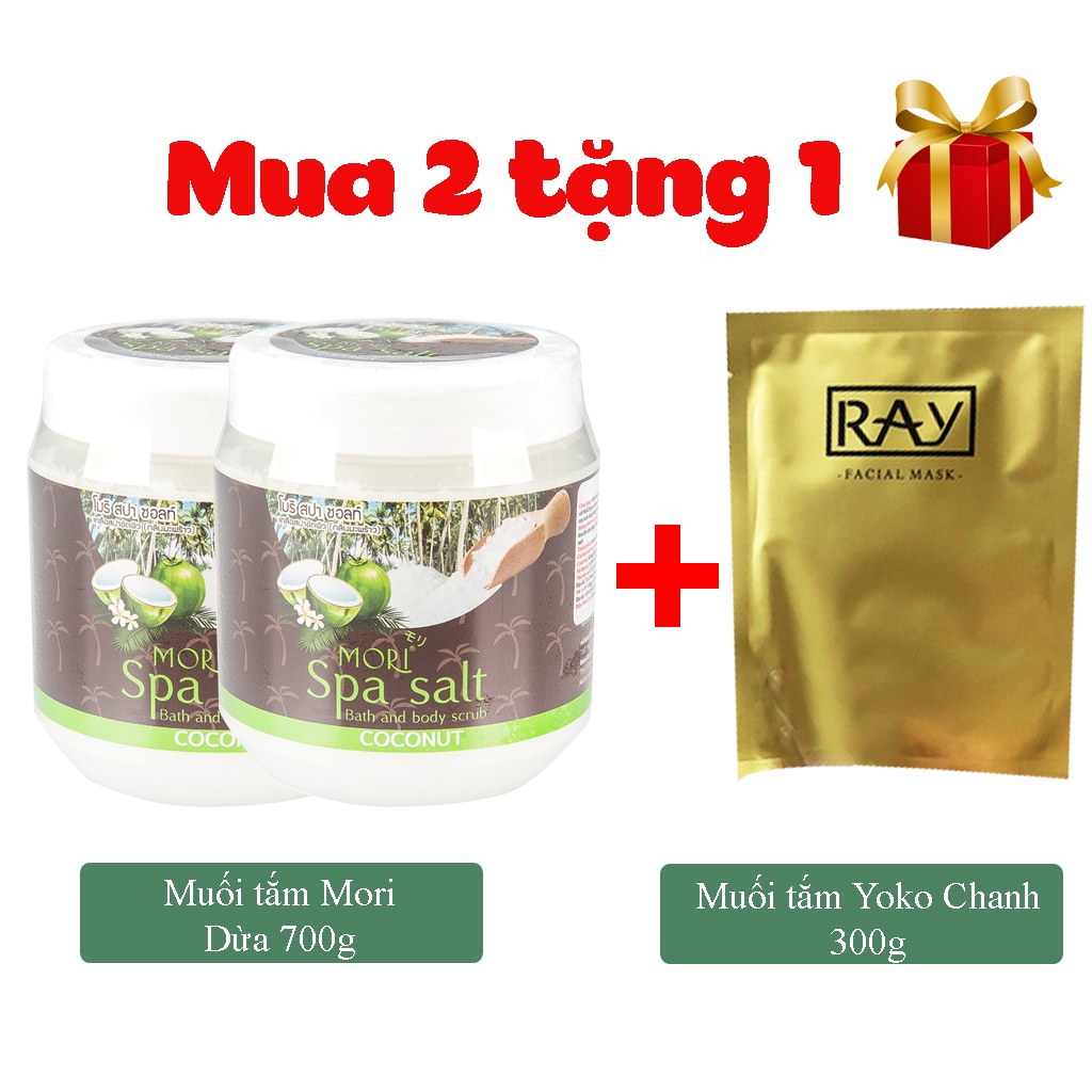 Muối Tắm Spa Mori hương Dừa  Mori Spa Salt (700ml)