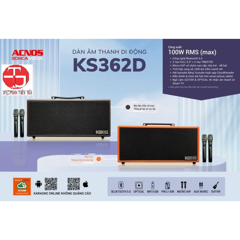 Dàn Karaoke di động Acnos KBeatbox KS362D - Hàng chính hãng - Công Ty Thiên Phúc