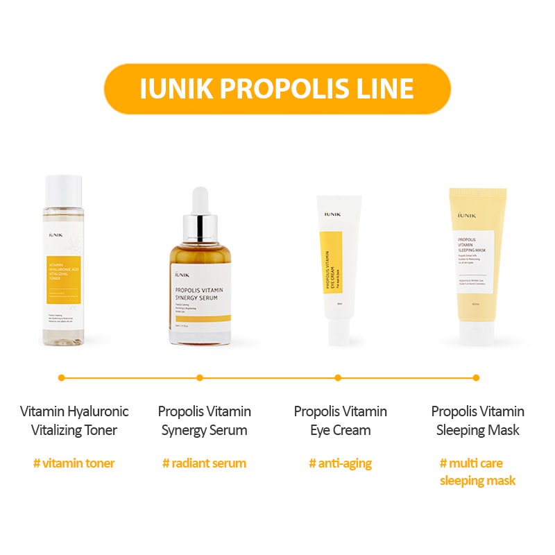 Kem mắt giảm nhăn và thâm IUNIK PROPOLIS VITAMIN EYE CREAM 30ml