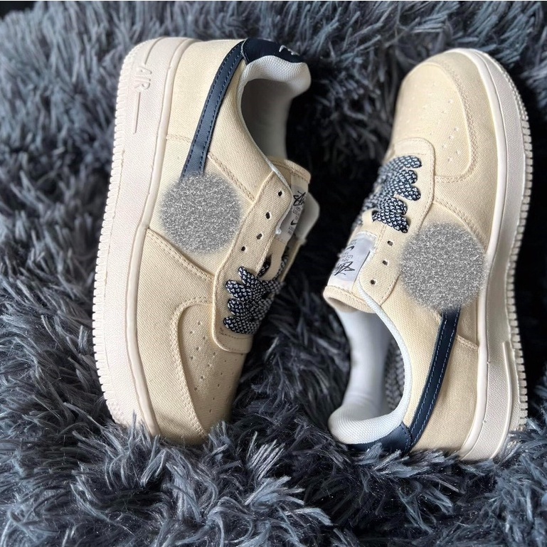 Giày thể thao af1 canvas navy, giày sneaker vải canvas nam nữ đủ size bản Trung