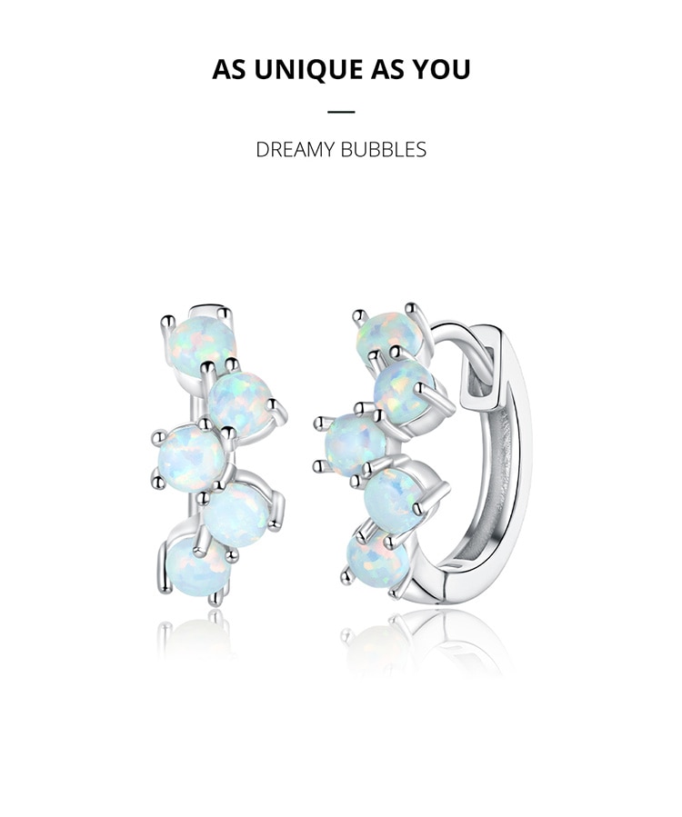 Bông Tai Bamoer SCE941 Bằng Bạc 925 Sterling Bạch Kim Hoạ Tiết Bong Bóng Dễ Thương Cho Nữ