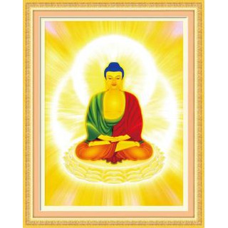 Tranh Thêu Chữ Thập 3D Phật Thích Ca Mâu Ni Ngồi Trên Hoa Sen A1033 (KHÁCH TỰ THÊU) KT:51X65CM