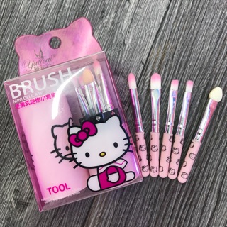 Cọ trang điểm mắt môi Hello kitty 5 cây yalicai