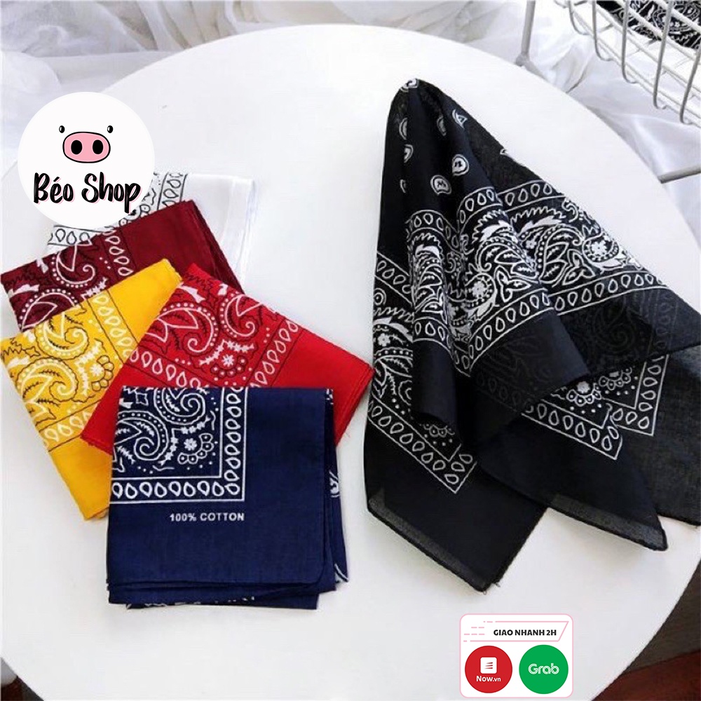Khăn bandana - khăn cotton hiphop 55* 55cm