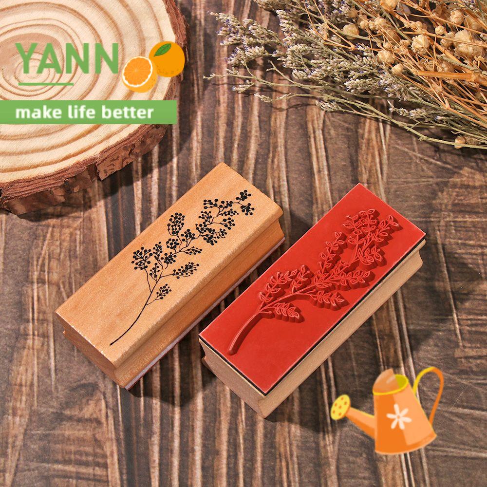 1 Con Dấu Bằng Gỗ Cao Su Hình Cây Lá Phong Cách Vintage Dùng Trang Trí Sổ Tay/ Đồ Thủ Công DIY