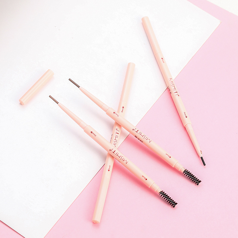 Bút Kẻ Lông Mày Hai Đầu Xoay Tự Động Trang Điểm Lâu Trôi Siêu Mịn Không Thấm Nước