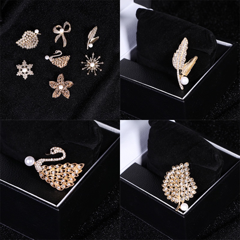 Ghim Cài Khăn Choàng Đính Đá Ngọc Trai Nhân Tạo Phong Cách Hàn Quốc Thời Trang