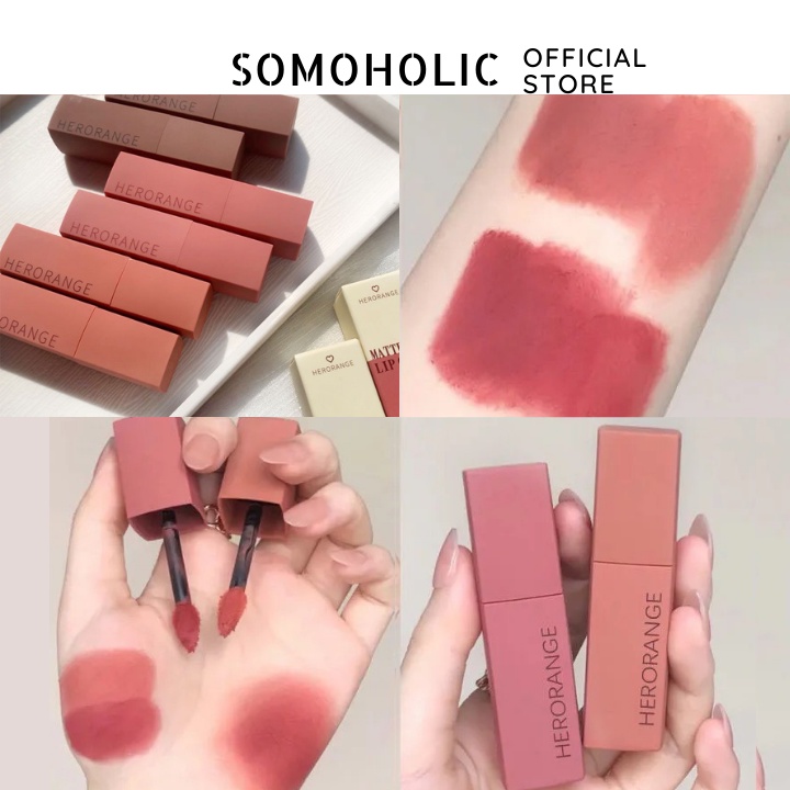 Son Herorange Nội Địa Trung Kem Lì Màu Đất Lâu Trôi Mềm Mượt Mẫu Mới Somoholic SM24
