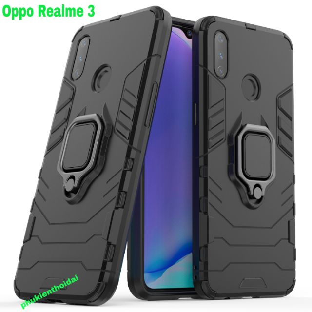 Ốp lưng Oppo Realme 3 / Realme 8 4G / Realme 8 Pro / Realme 7 chống sốc Iron Man Iring cao cấp siêu bền giá đỡ xem phim