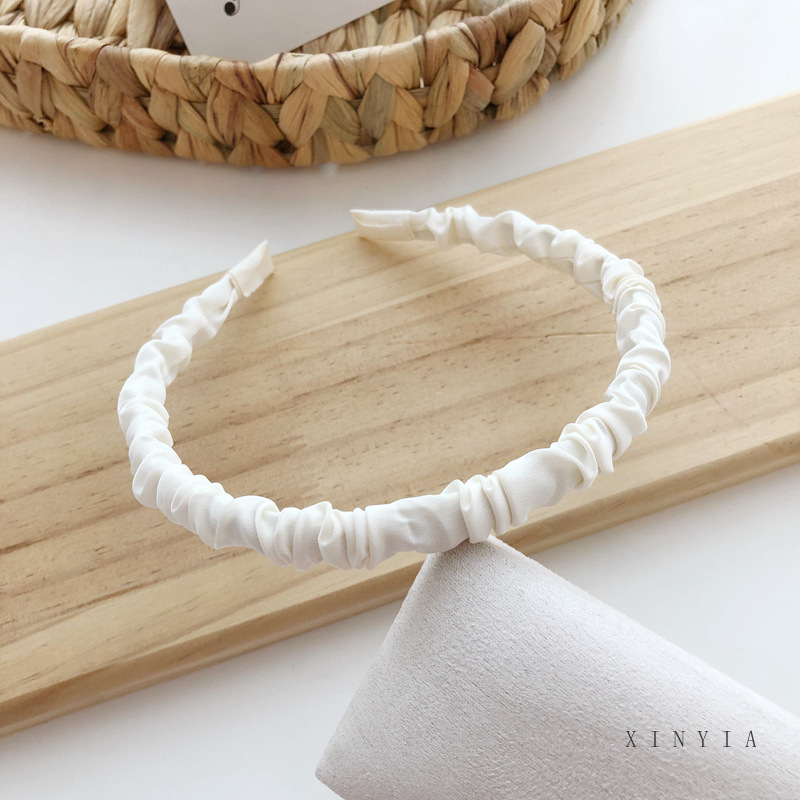 Bờm tóc vải bản to phong cách vintage hàn quốc nhiều màu