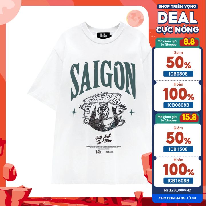 Áo Thun Unisex SaiGon Vintage, Áo Phông Form Rộng Oversize Nam Nữ NIZZEN CLOTHING