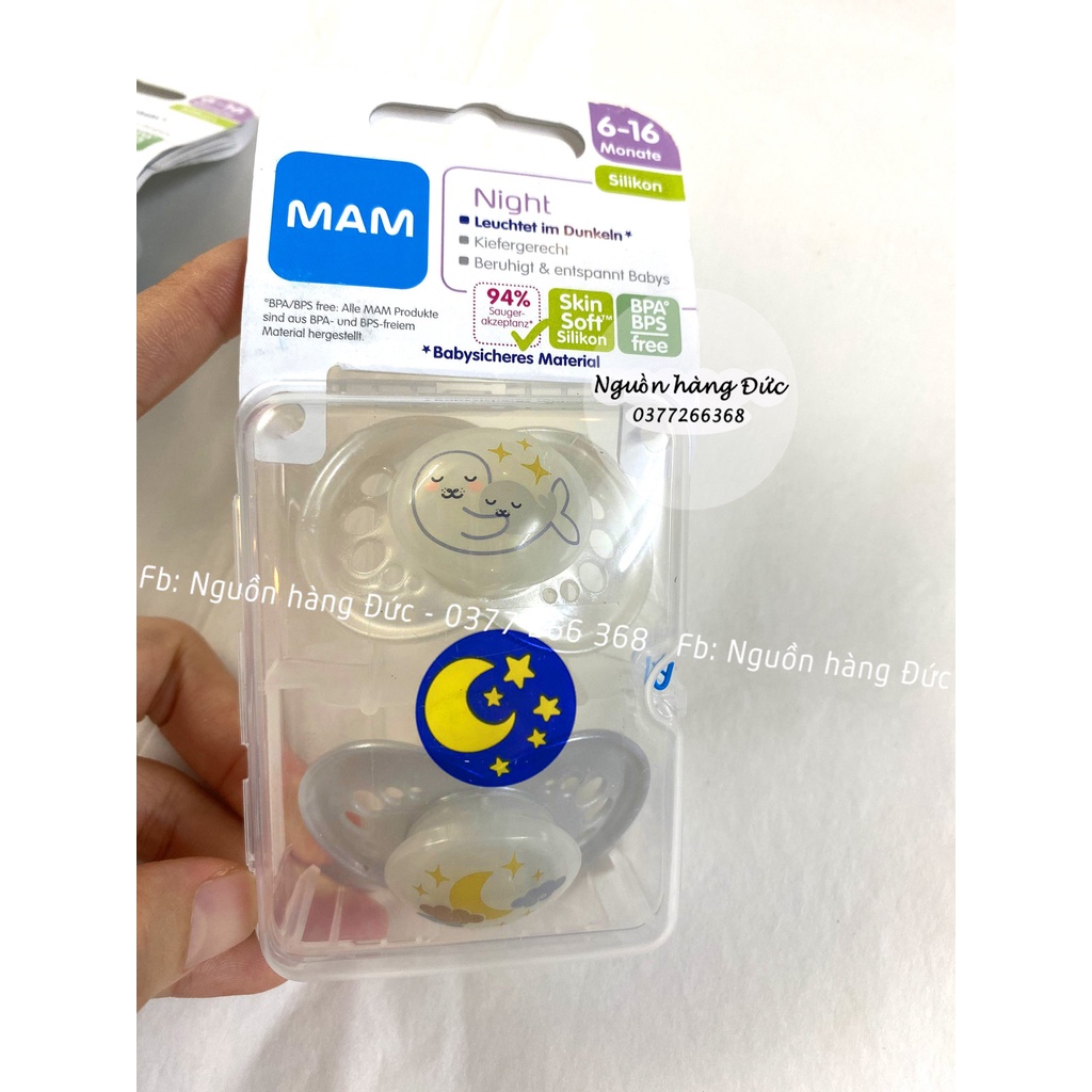 Ti giả MAM Đức Mam Original night (6-16m) dòng phát sáng - Nguồn hàng Đức