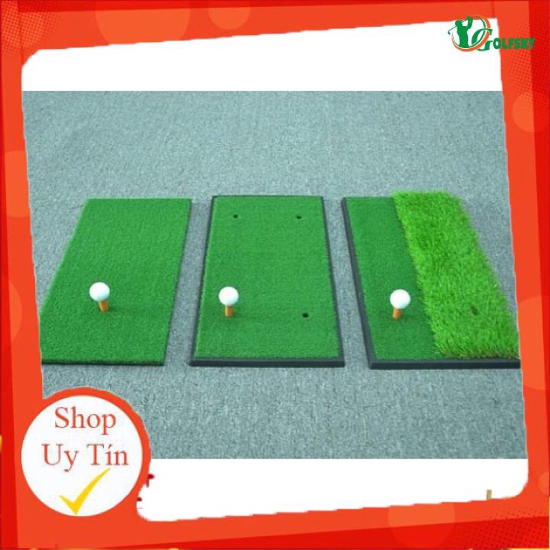 Thảm Golf Swing Kích Thước 30cm x 60cm - Tặng kèm tee cao su và bóng golf