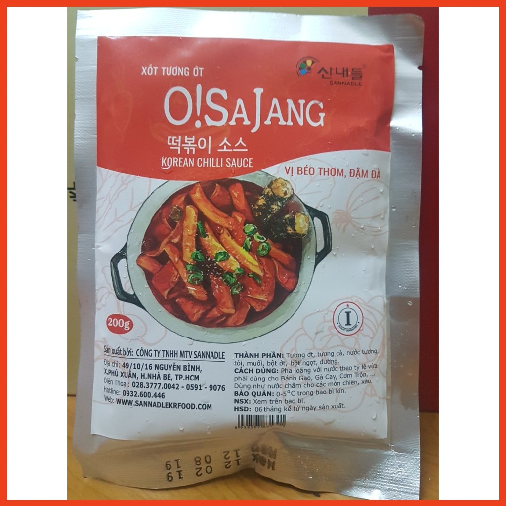 SỐT TOKBOKKI HÀN QUỐC 200gr