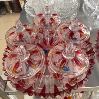 Khay đựng thố mứt thuỷ tinh 30cm