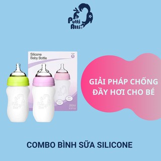 (Combo) Bình sữa silicon cho bé Putti Atti 160ml/260ml ( MIX MÀU )