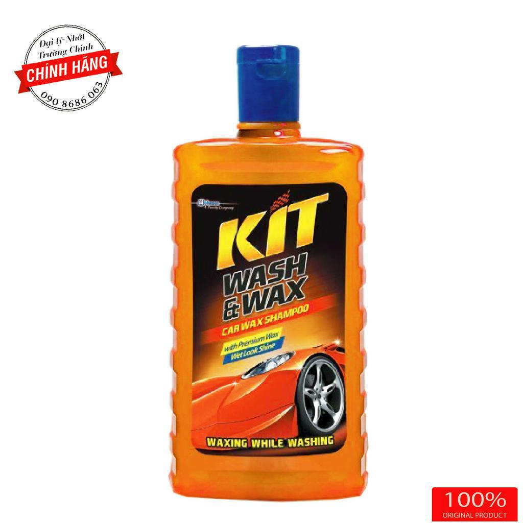 Xà bông rửa xe, phủ bóng nước sơn KIT WASH &amp; WAX 500ML hàng nhập khẩu