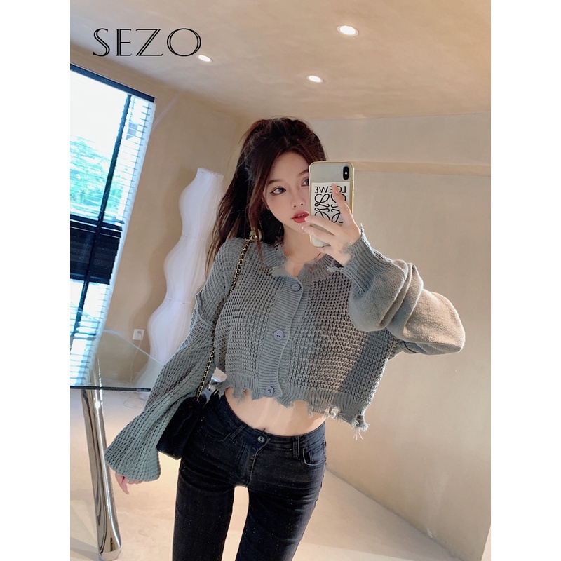 Áo Khoác Cardigan Dệt Kim Tay Dài Cổ Chữ V Phong Cách Hàn Quốc Cho Nữ | BigBuy360 - bigbuy360.vn