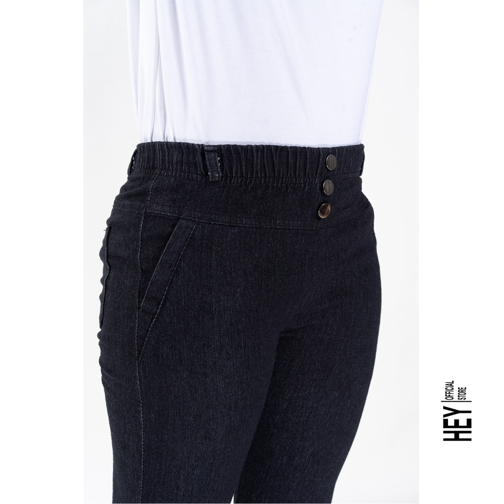 Quần jean nữ dáng baggy cạp chun, co giãn 4 chiều vải bò xuất khẩu có 3 màu, đủ size từ 40kg-80kg V193 - HEY OFFICAL | BigBuy360 - bigbuy360.vn