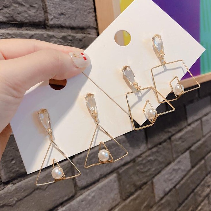 Bông Tai Nữ Hợp Kim Cao Cấp ERASHOP 075645 - Hình Học Hạt Châu Độc Đáo, Sang Chảnh, Đi Tiệc, Đi Chơi Siêu Rẻ Đẹp