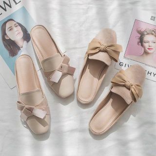 Dép nữ mùa hè gót thấp kiểu giày Mules (order)