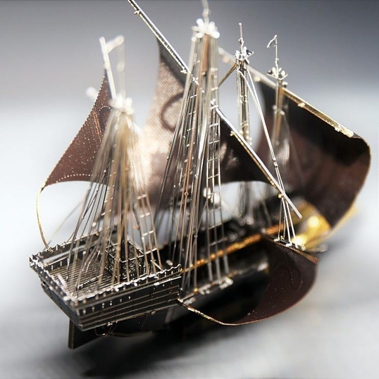 Mô hình 3D kim loại tàu cướp biển Silence trong phim Game of Thrones , Mô hình lắp ráp 3D thép không gỉ - Chưa lắp