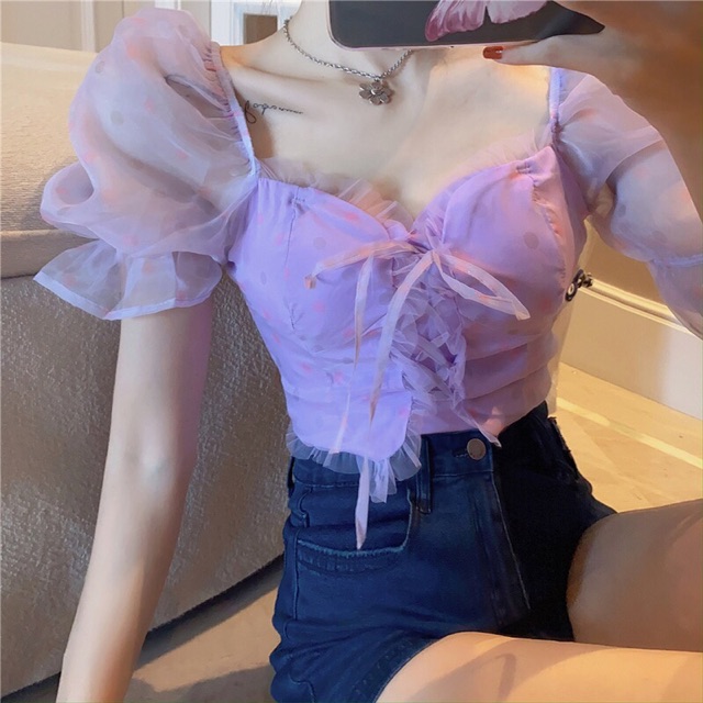 ÁO REN TAY PHỒNG ULZZANG