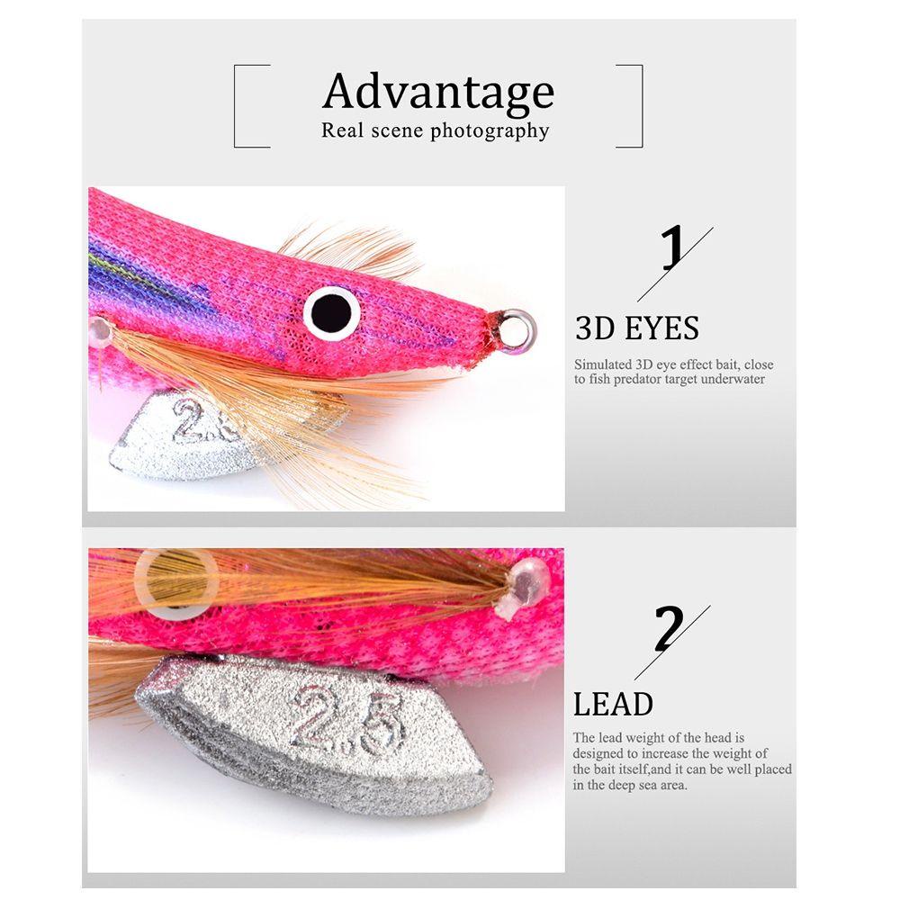 MUVAKO Mồi Câu Cá Hình Tôm Dạ Quang 2g 2.5g 3.0g 3.5g