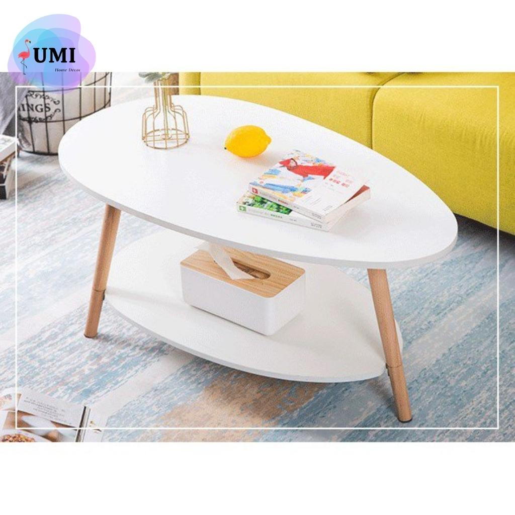 Bàn trà sofa trứng, bàn cafe sofa mini gỗ phong cách bắc âu, gỗ tự nhiên cao cấp có bảo hành