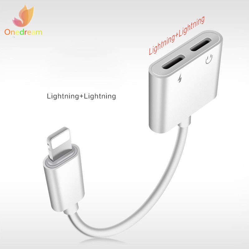 Bộ chuyển đổi Lightning 2 trong 1 jack cắm tai nghe sang audio dành cho iphone 7 8 X