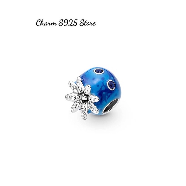 CHARM PAN ALE BẠCH TUỘC XANH BẠC S925 CAO CẤP