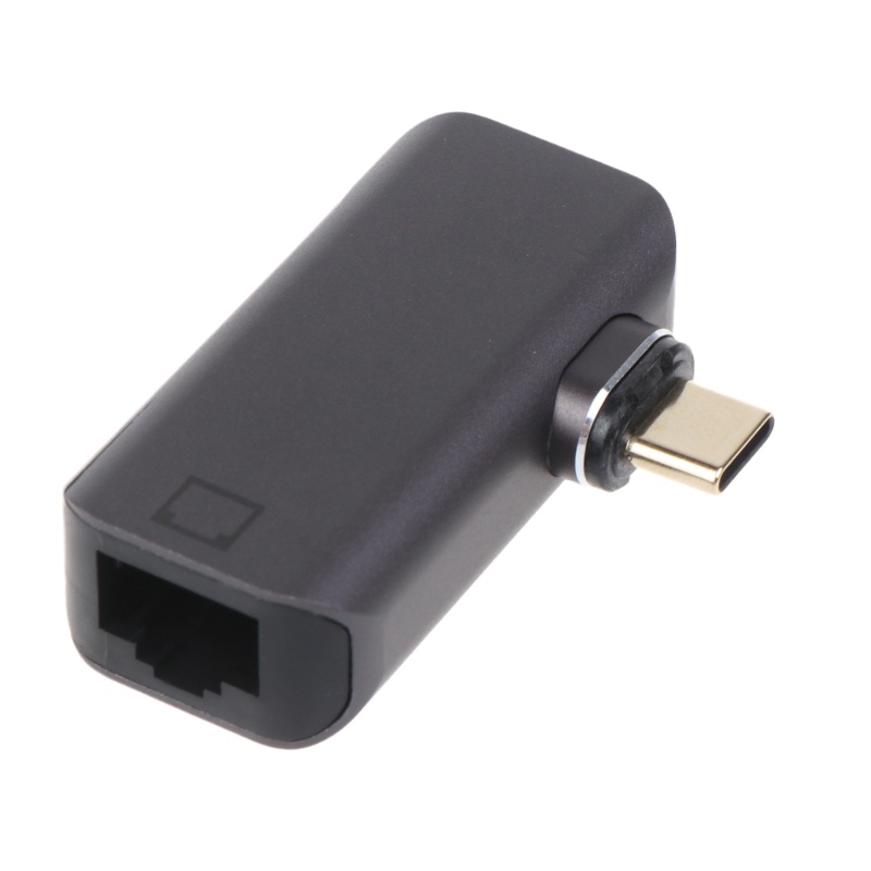 Đầu Chuyển Đổi Từ Tính USB-C Type C Sang Ethernet LAN RJ45 90 Độ Chuyên Dụng