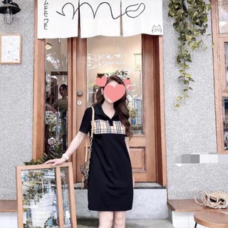 Oder Váy cổ đức phối kẻ