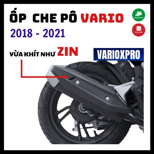 Ốp pô VARIO CLICK 2018 - 2019 - 2020 Gắn như ZIN - Che pô xe VARIO CLICK kèm ốc TITAN