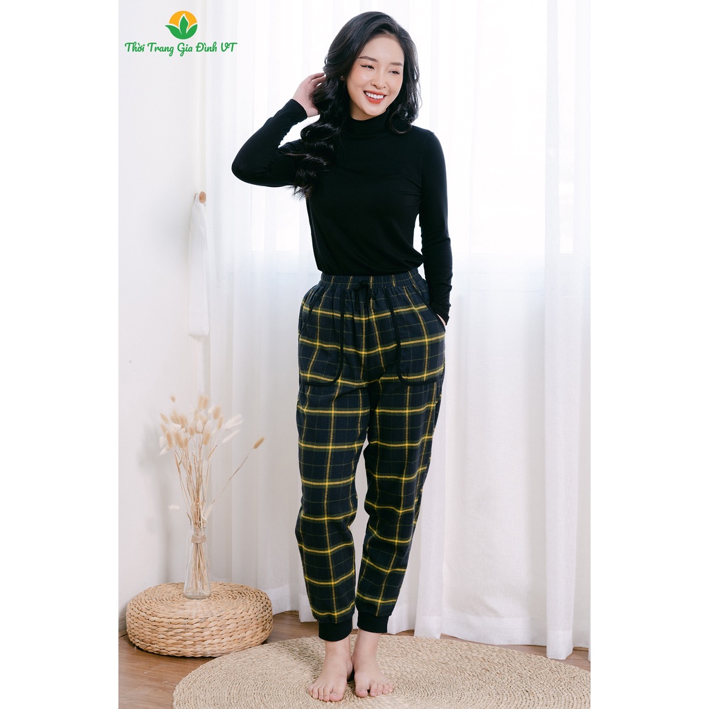 Quần cotton bo gấu dài kẻ nữ Q06.2103 - Thời Trang Gia Đình VT | BigBuy360 - bigbuy360.vn