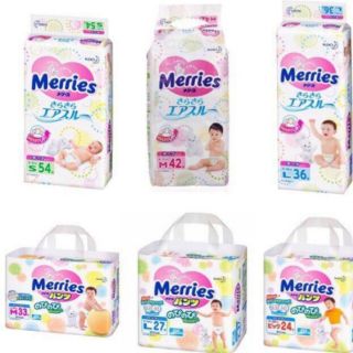 (đủ size) tã bỉm merries nội địa thêm miếng (quần size m58+6/l44+6/xl38+6/xxl26+2)(dán size nb90+6/s82+6/m64+4/l54+4)