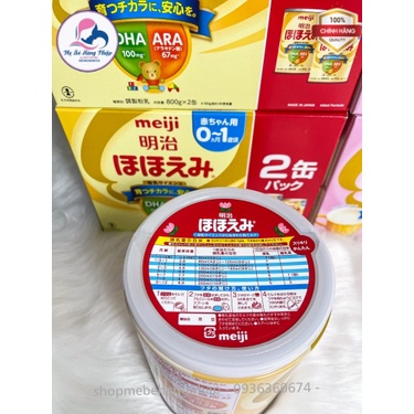 Sữa Meiji lon nội địa Nhật Bản số 0 và số 9