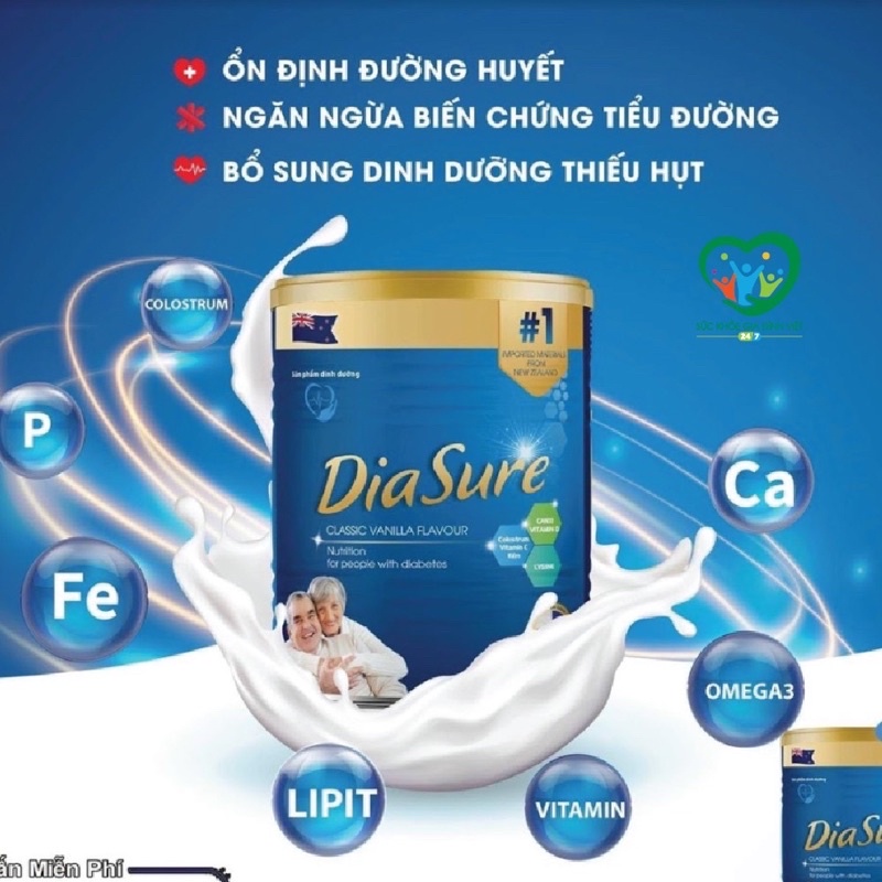 [Sữa tiểu đường] Sữa non Diasure hộp 850g hàng chính hãng date mới + tặng kt | BigBuy360 - bigbuy360.vn