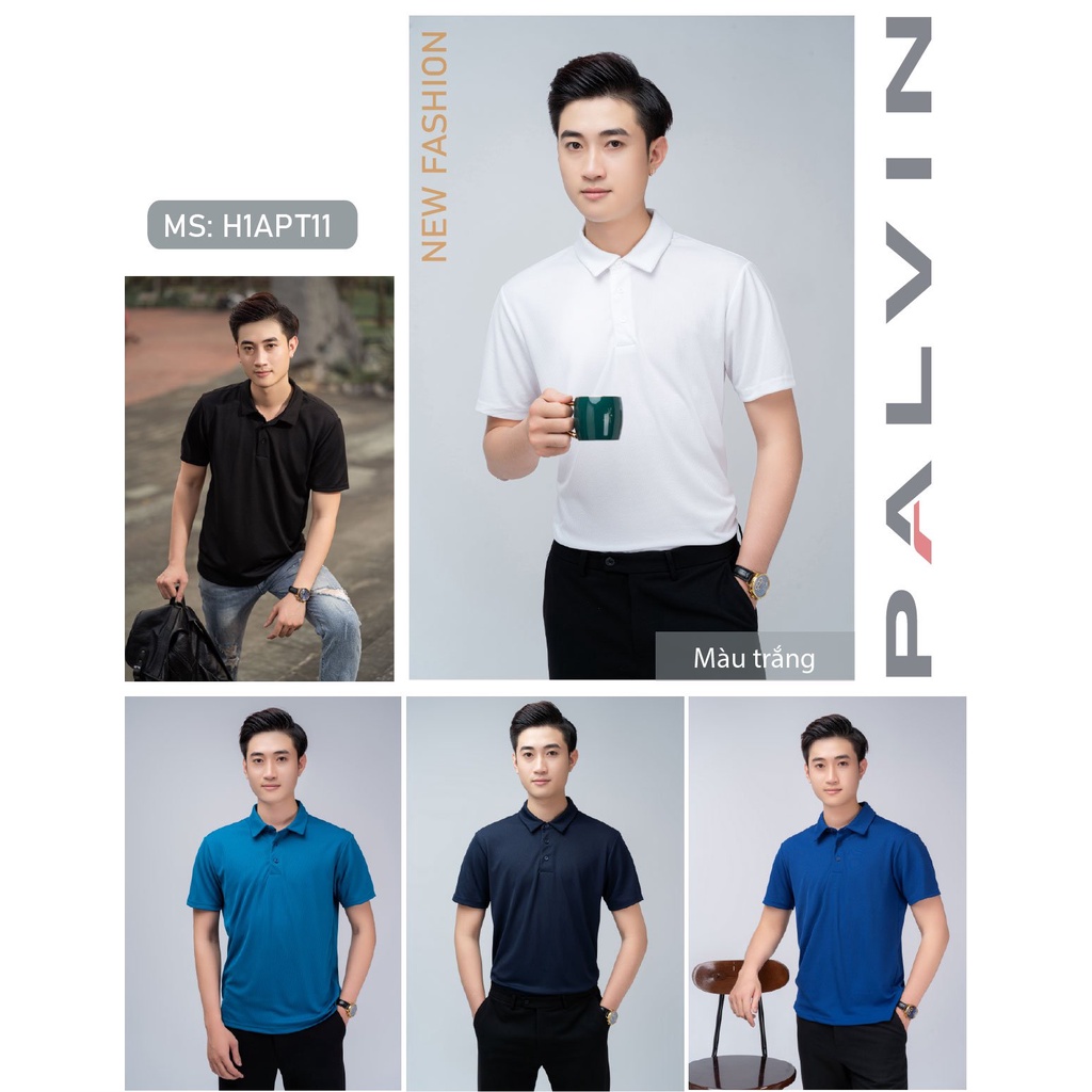 Áo Polo nam PALVIN  cao cấp chất xịn dệt bo dày dặn chuẩn form áo thun cổ bẻ tay ngắn_H1APT11 | BigBuy360 - bigbuy360.vn