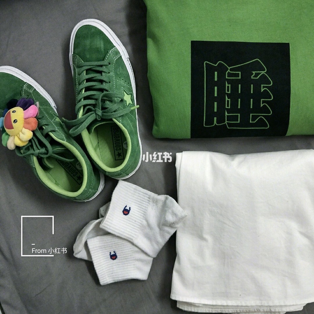 Giày Thể Thao CONVERSE ONE STAR Midole Chất Liệu Da Màu Xanh Bạc Hà Thời Trang Cho Nam Và Nữ-1566